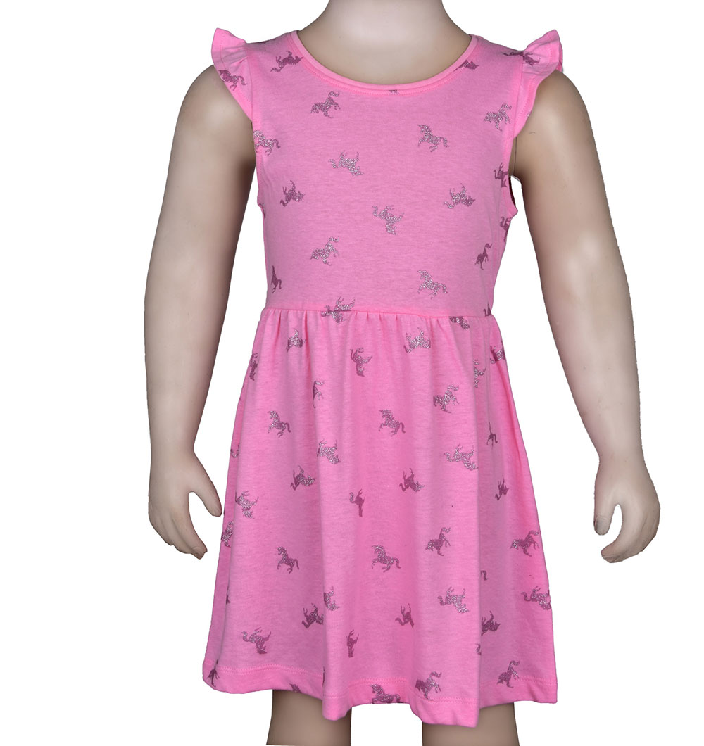 Girls-Glitter-Printed-Dress